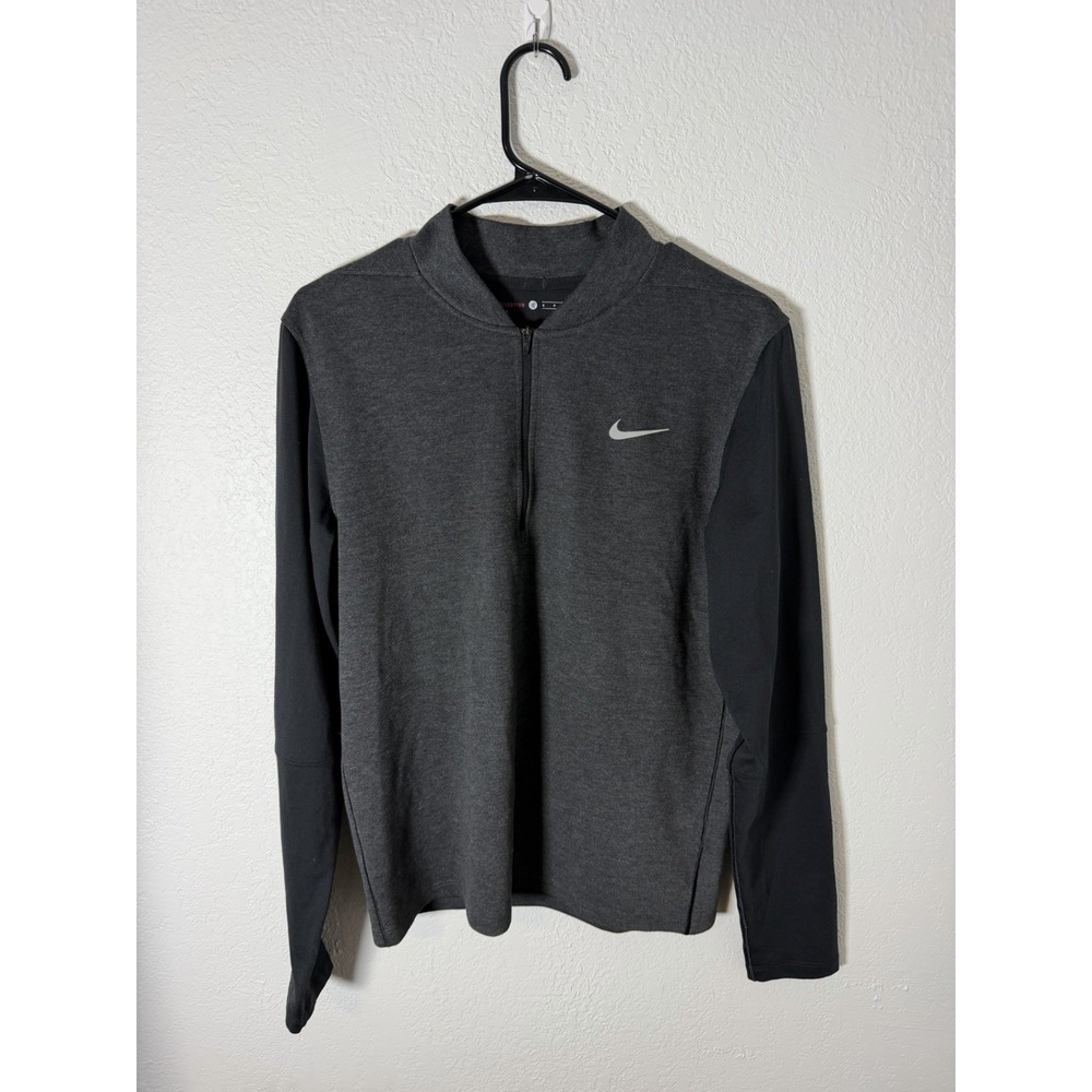 Nike Tiger Woods Collection 1/2 Zip Golf Pullover Heather Gray Small